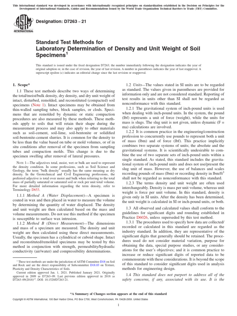 ASTM D7263-21 Standard Test Methods for Laboratory Determination of ...