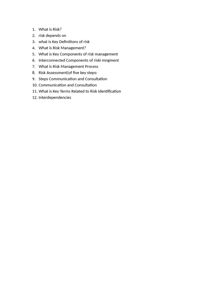 What is Risk | PDF