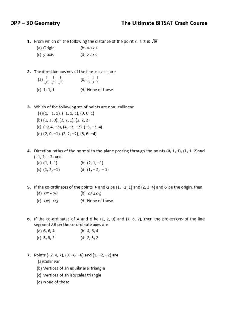 3d | PDF | Line (Geometry) | Elementary Geometry