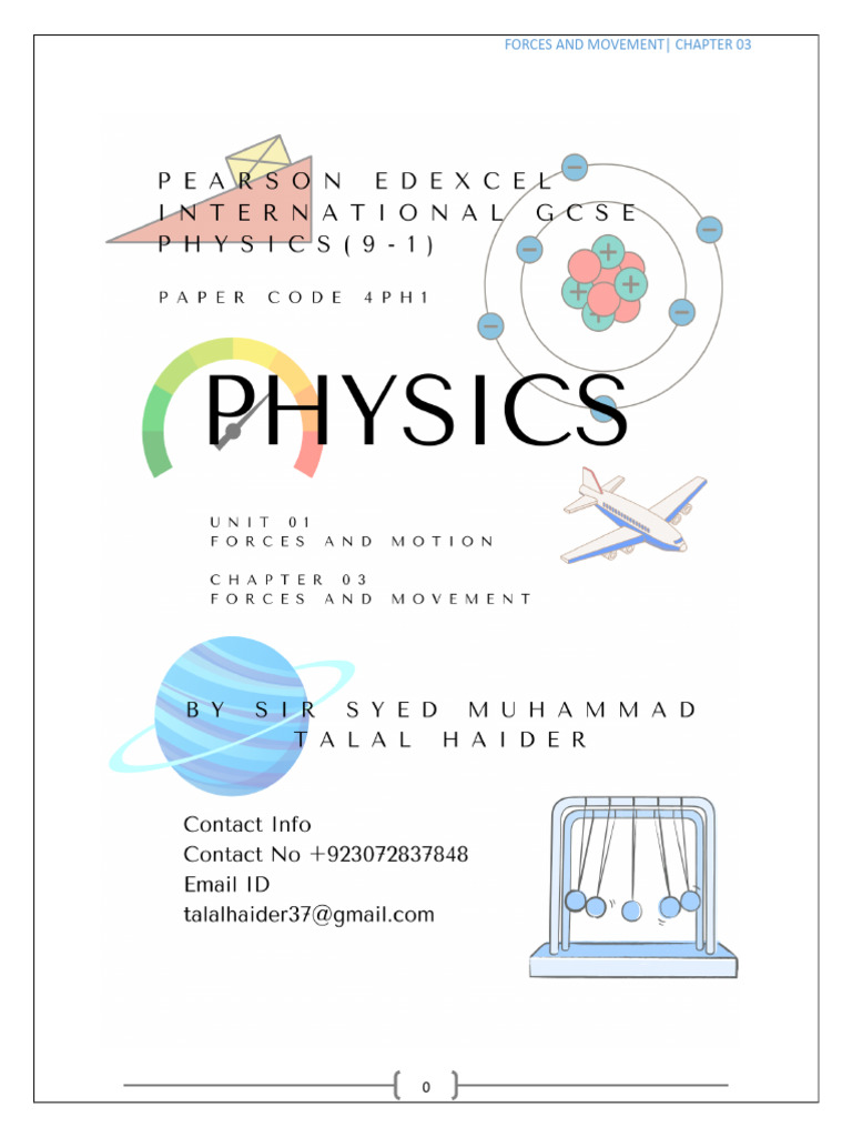 Edexcel IGCSE Physics Chapter 03 Notes | PDF | Force | Drag (Physics)