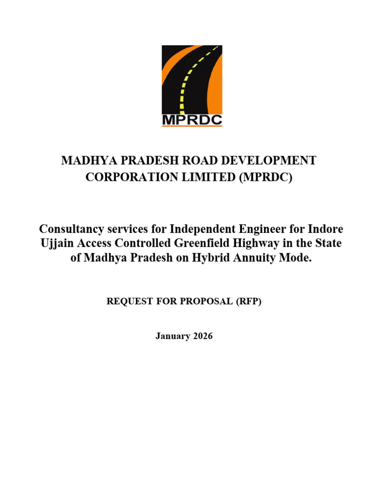 Madhya Pradesh Road Development Corporation Limited (MPRDC) : Request ...