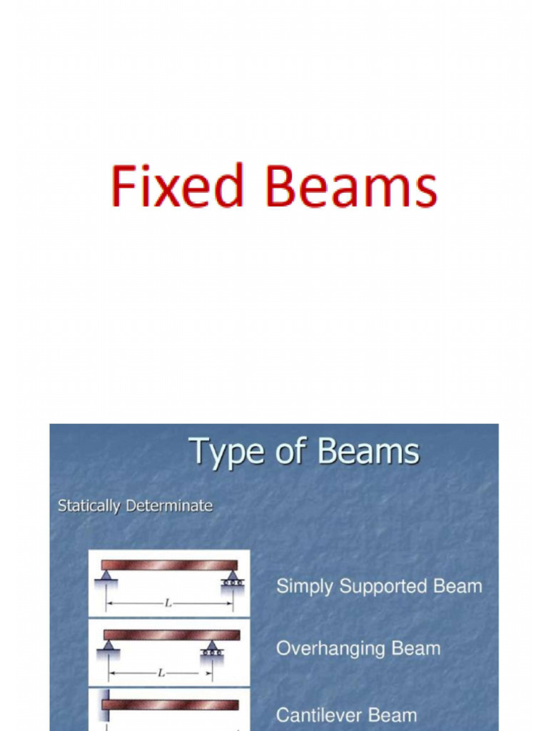 1. Fixed and Continuous Beams | PDF
