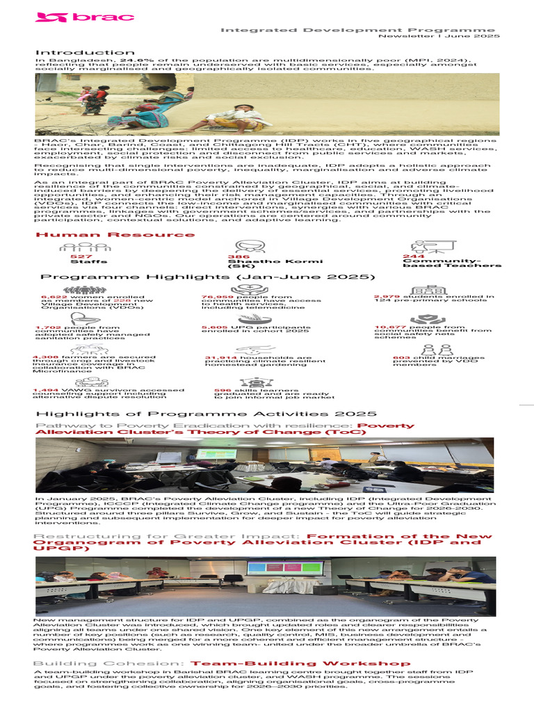 IDP Newsletter June 2025 | PDF | Poverty Reduction | Wash