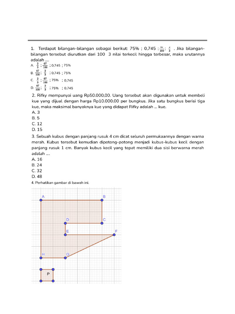 Latihan Soal Osn Matematika Tahun 2025 | PDF