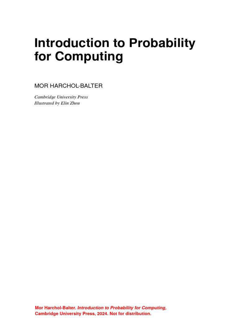Introduction To Probability For Computing | PDF | Probability ...