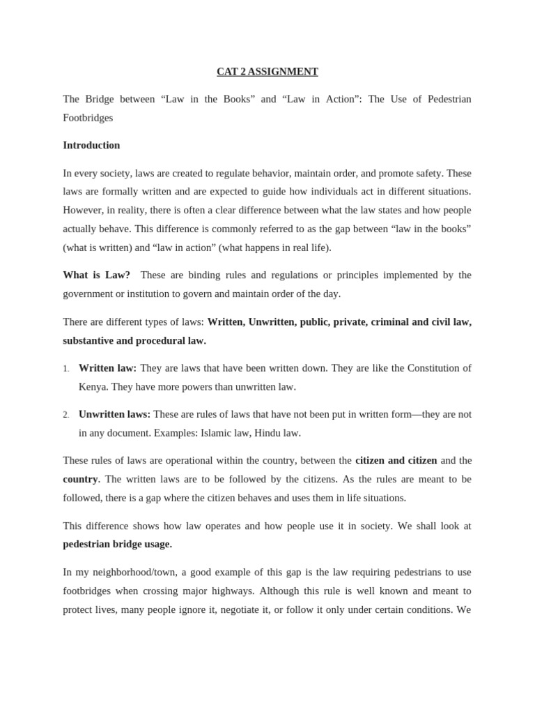 Cat 2 Assignment | PDF | Traffic | Road