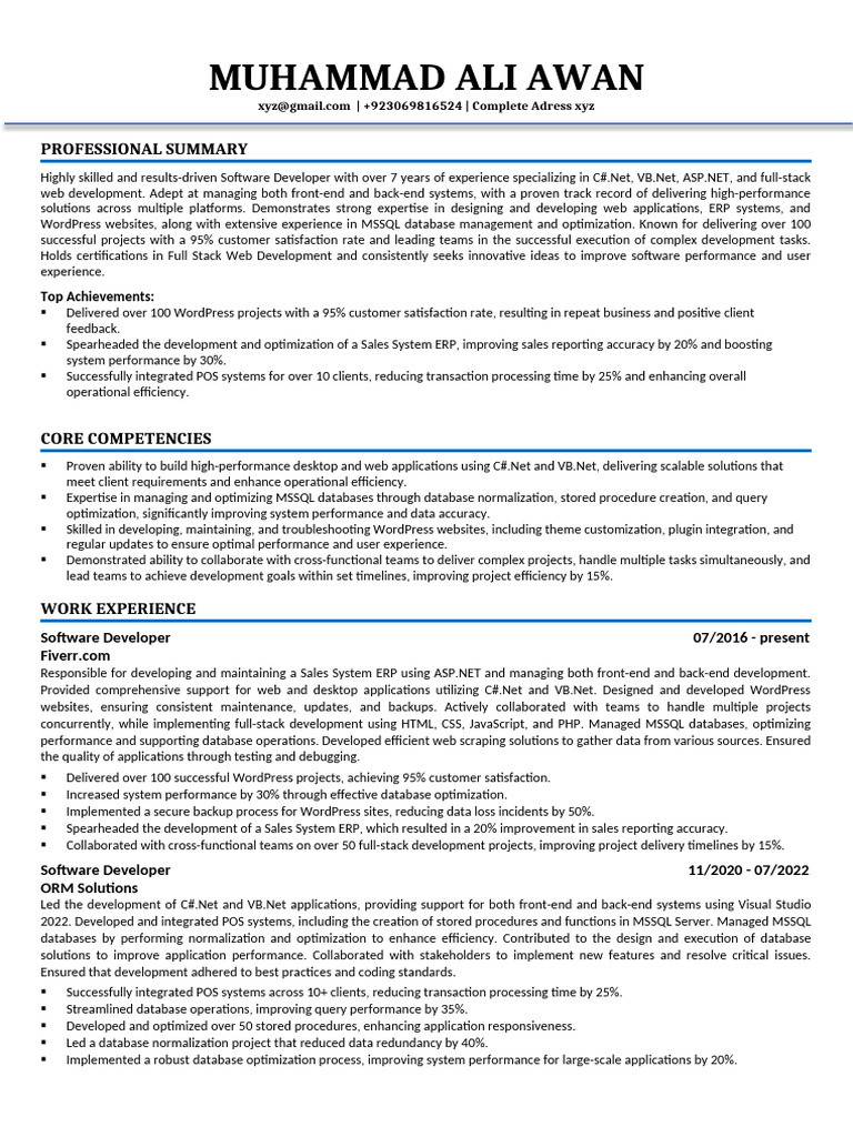 Ats Resume | PDF | Microsoft Sql Server | Databases