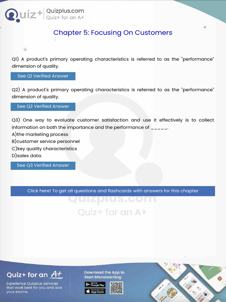 A Products Primary Operating Characteristics is Referred to as the ...