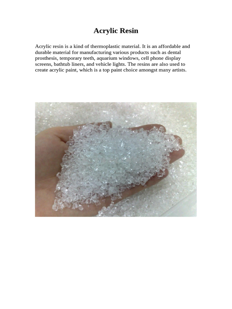 Acrylic Resin | PDF