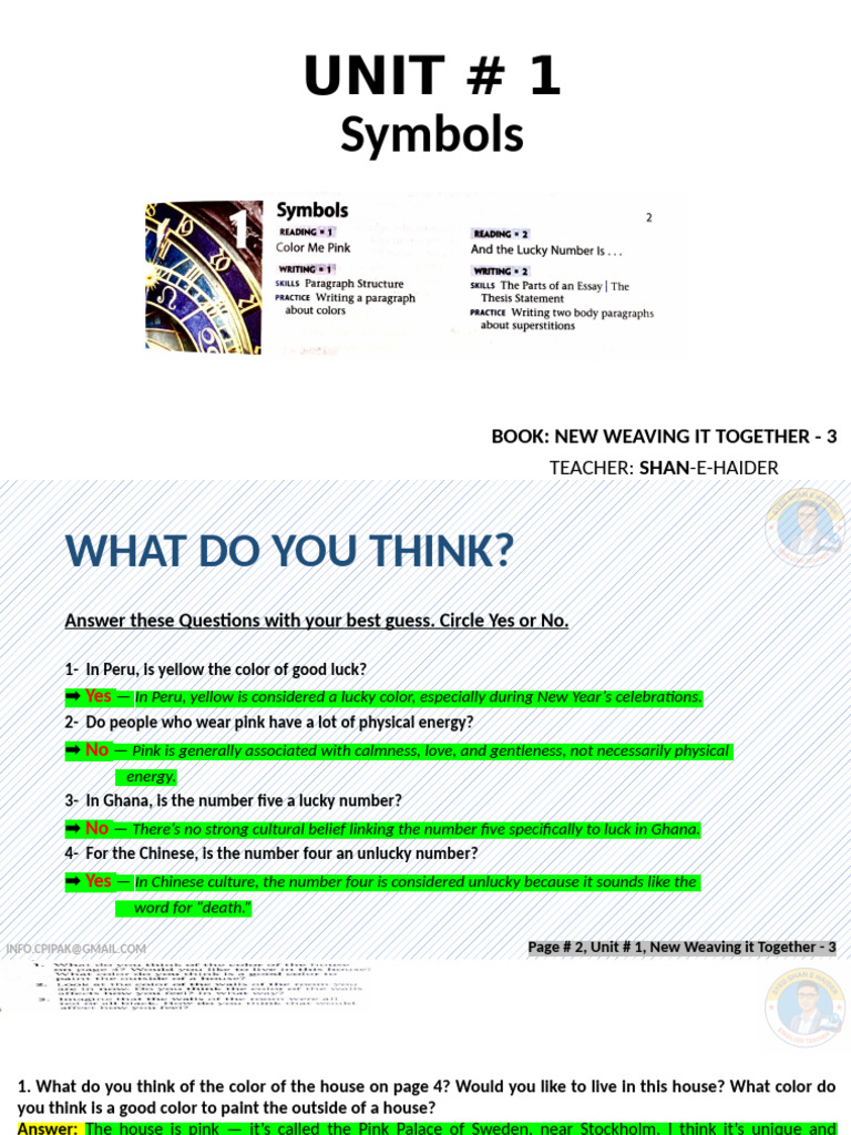 New Weaving It Together 3 (CEFR B1–B2) ESL PowerPoint Lesson – Unit 1 ...