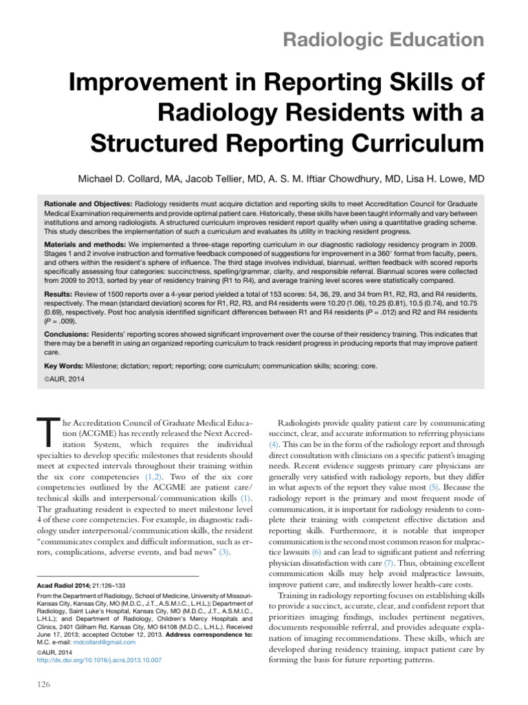 5 | PDF | Radiology | Curriculum