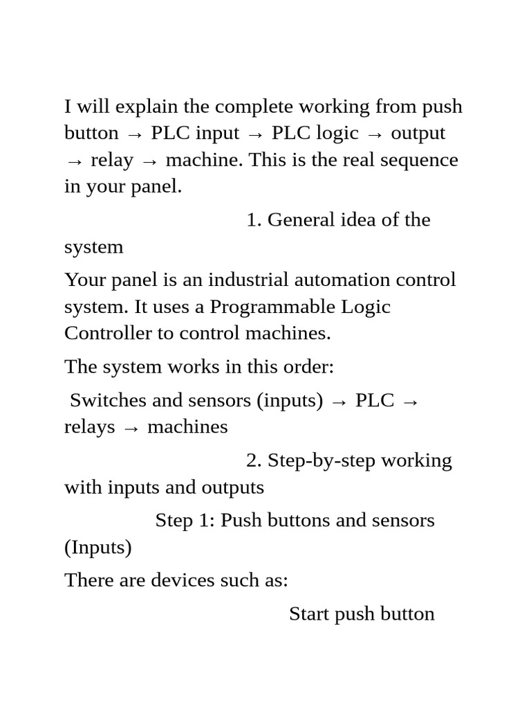 how plc works control system | PDF | Programmable Logic Controller | Relay