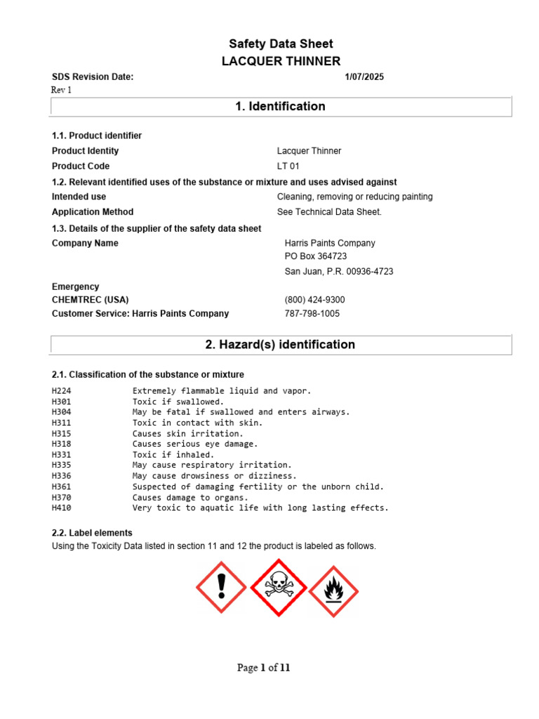 67eef47273839fc0e88a1ad5_Lacquer Thinner | PDF