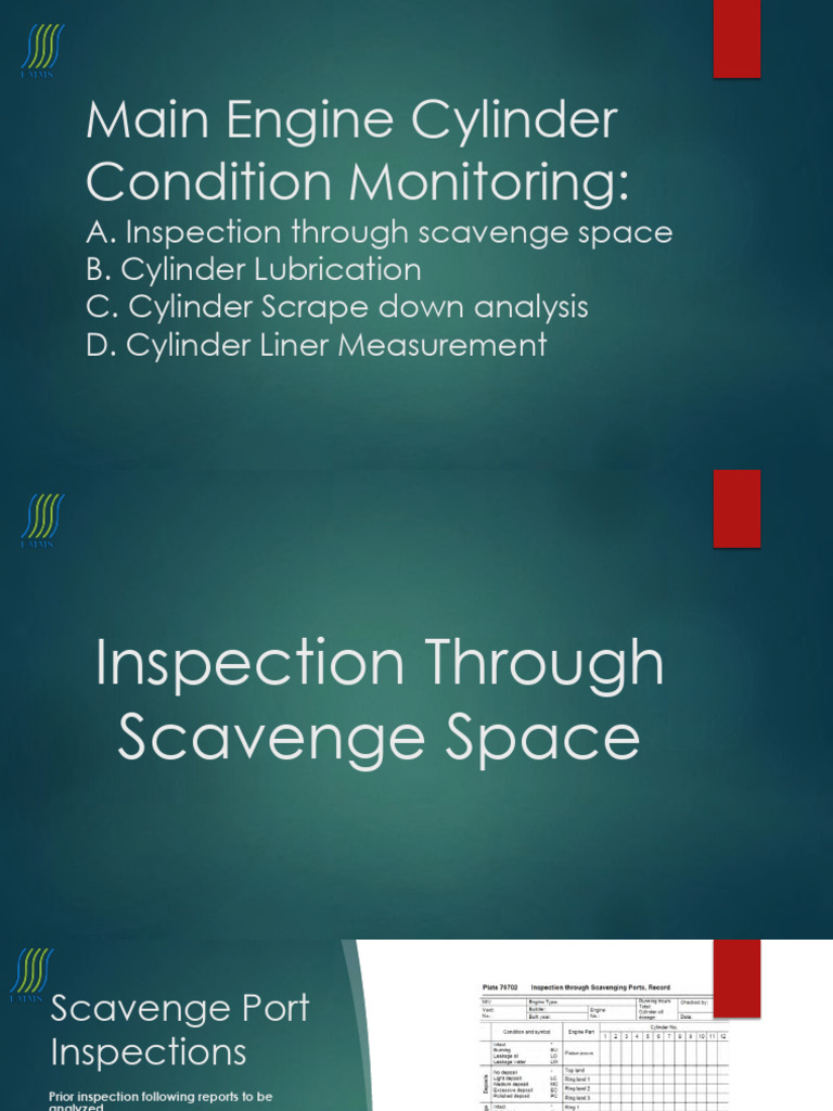 Main Engine Cylinder Condition Monitoring (1) | PDF | Piston | Cylinder ...