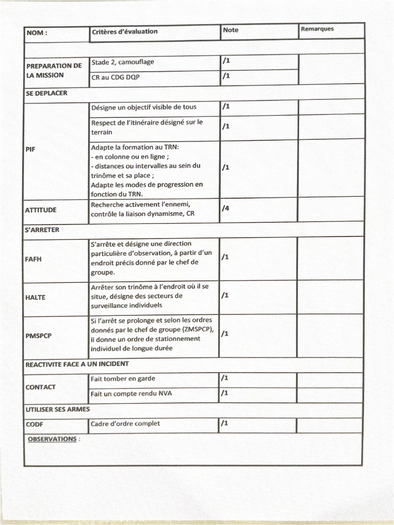 Grille Eval Cdg + Cde | PDF