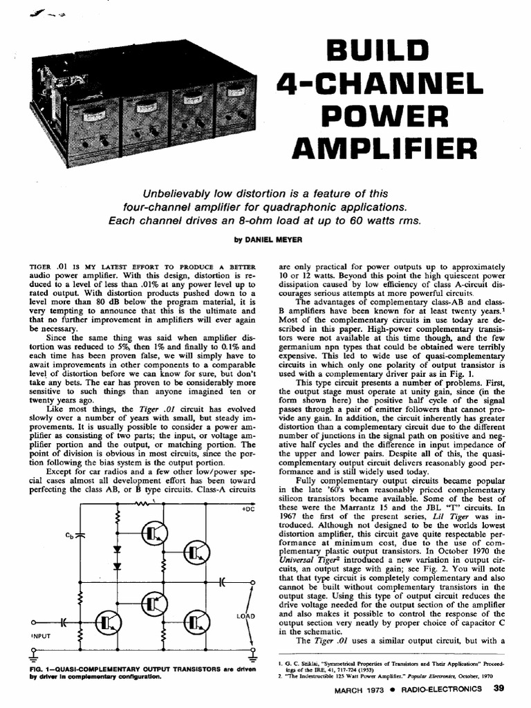 Swtpc 4 Channel Amplifier | PDF