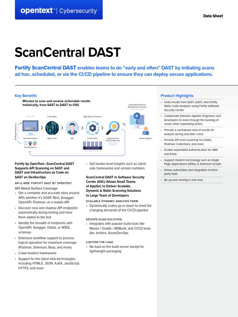 Opentext Ds Scancentral Dast En | PDF | Software Engineering | Software