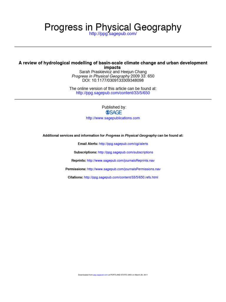 A Review of Hydrological Modelling of Basin-scale Climate Change and ...