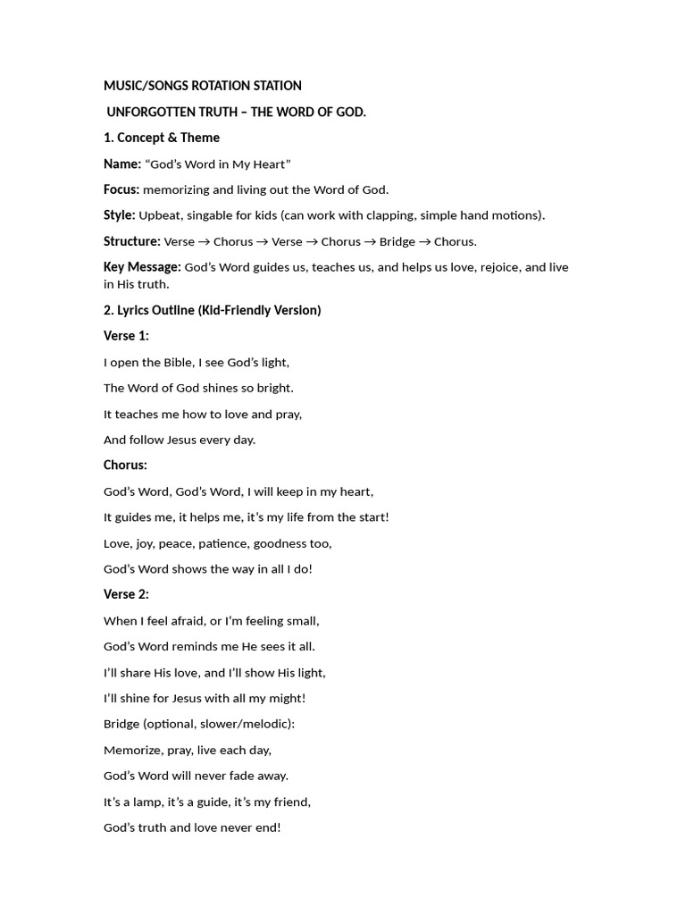 Music Rotation Station | PDF | Song Structure | Jesus