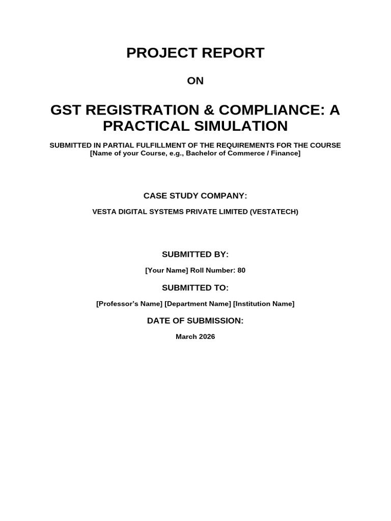 Updated GST Project | PDF | Sustainability | Business