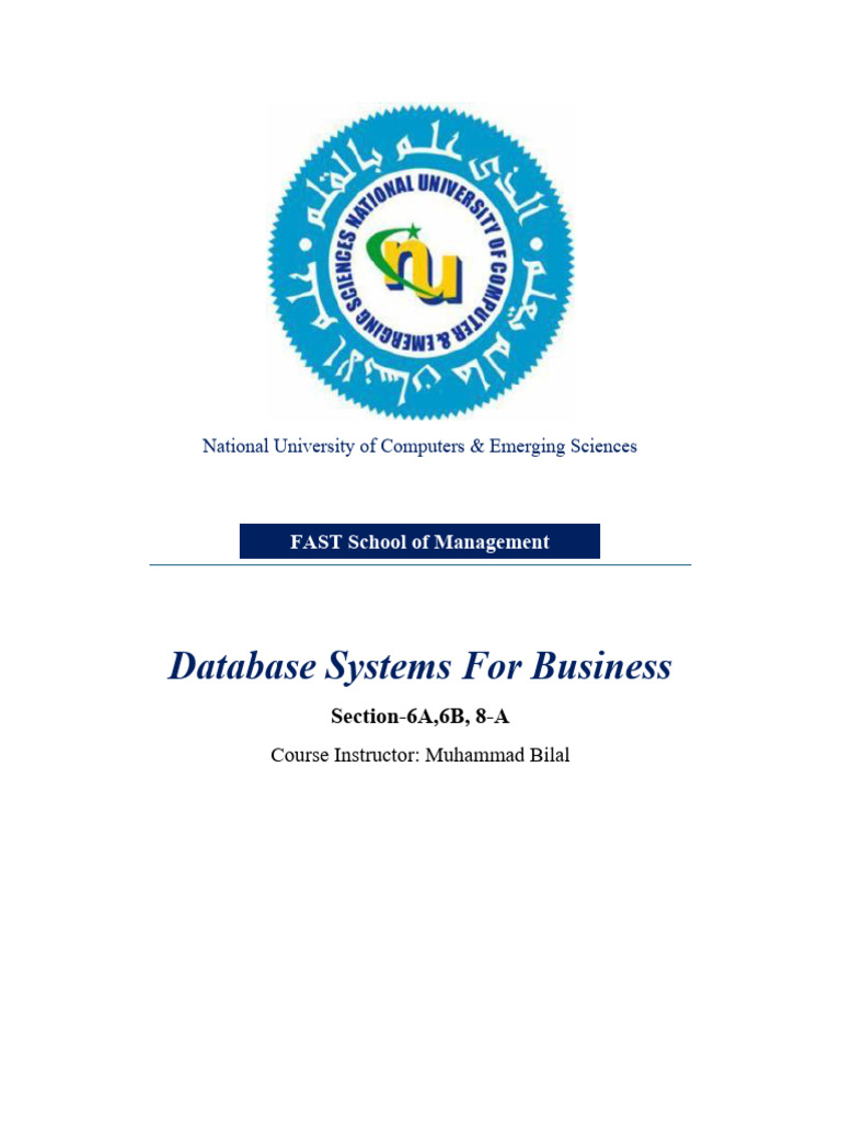 Project Guidelines - DB for Business 2026 | PDF | Databases | Sql