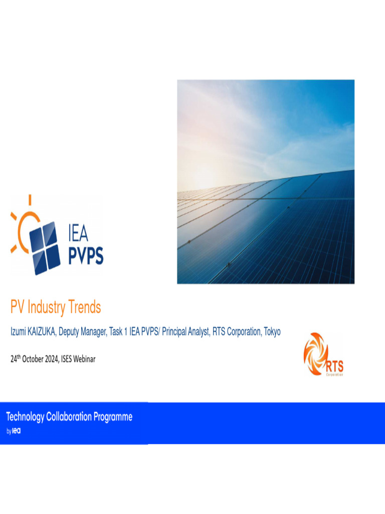 IEA PVPS Task 1 Trends Webinar Slides 1730606592 | PDF | Photovoltaics ...