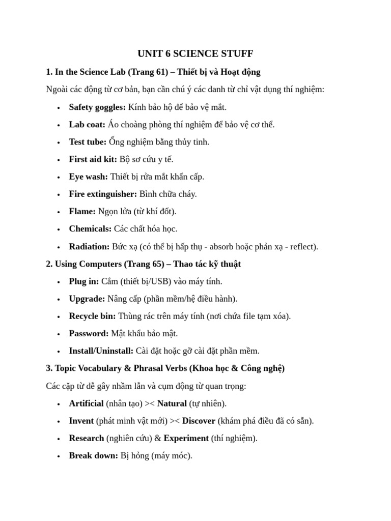 Unit 6 Science Stuff | PDF