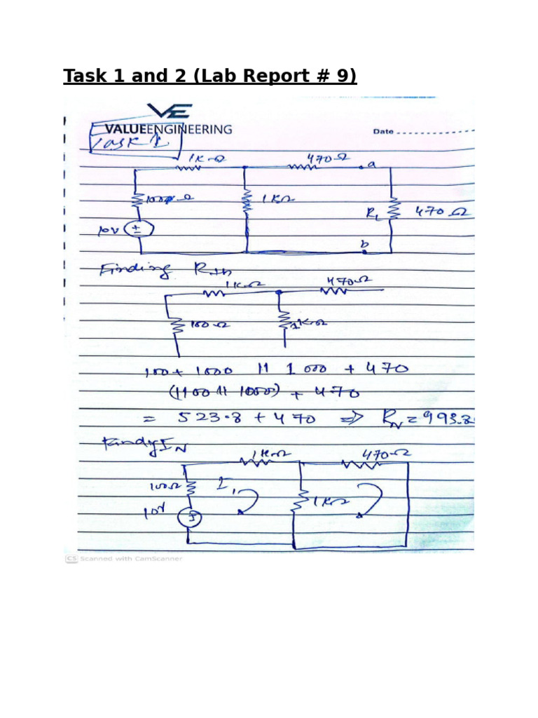Task 1 and 2 Lab 9 | PDF