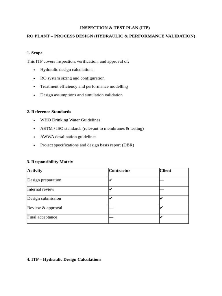 Itp - Process Design | PDF | Membrane | Pump