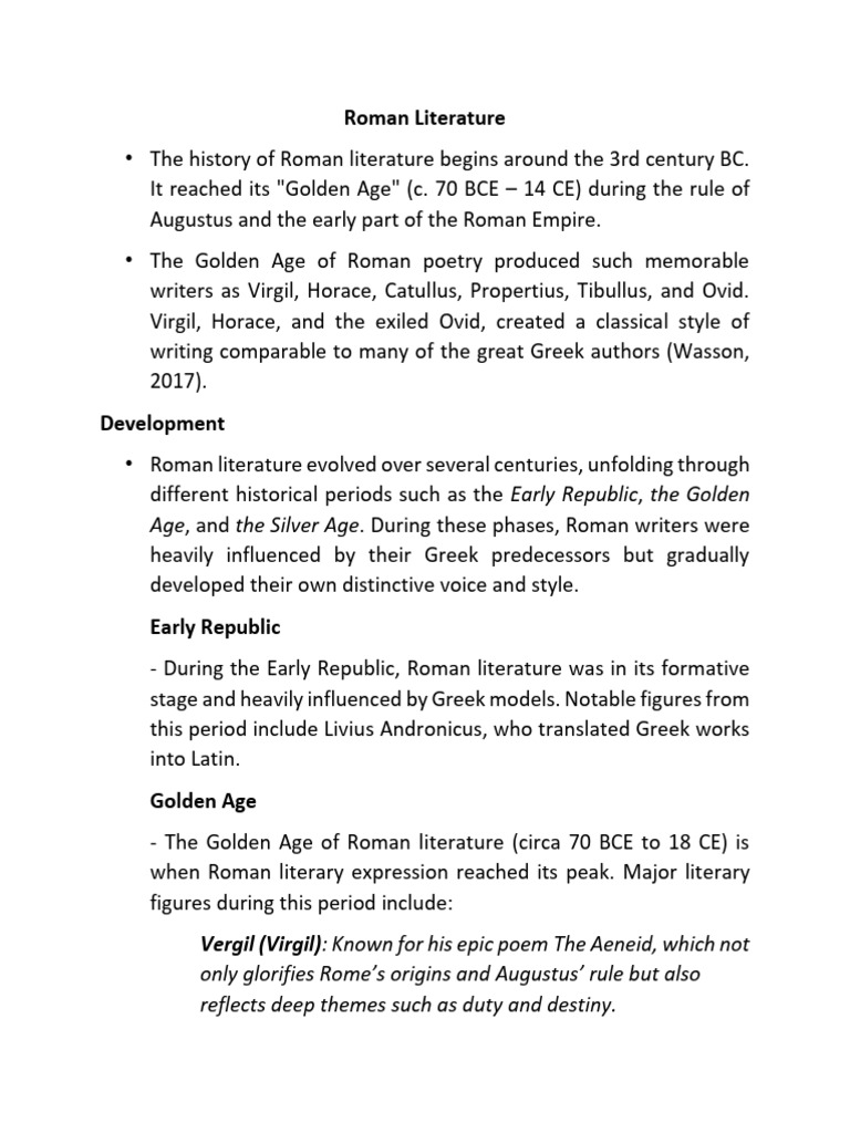 Roman+Literature | PDF | Latin Literature | Virgil