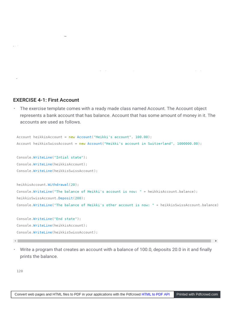 OOP2 Lab Manual - Part 02 | PDF | C Sharp (Programming Language ...