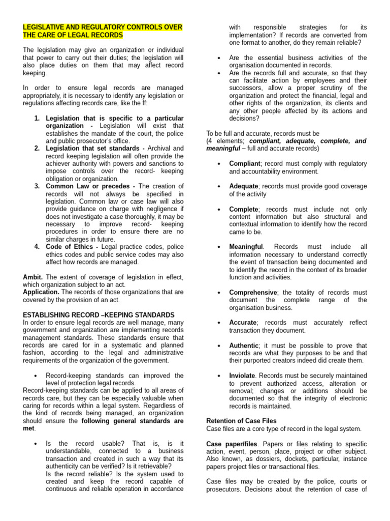Reviewer Lop | PDF | Prosecutor | Records Management