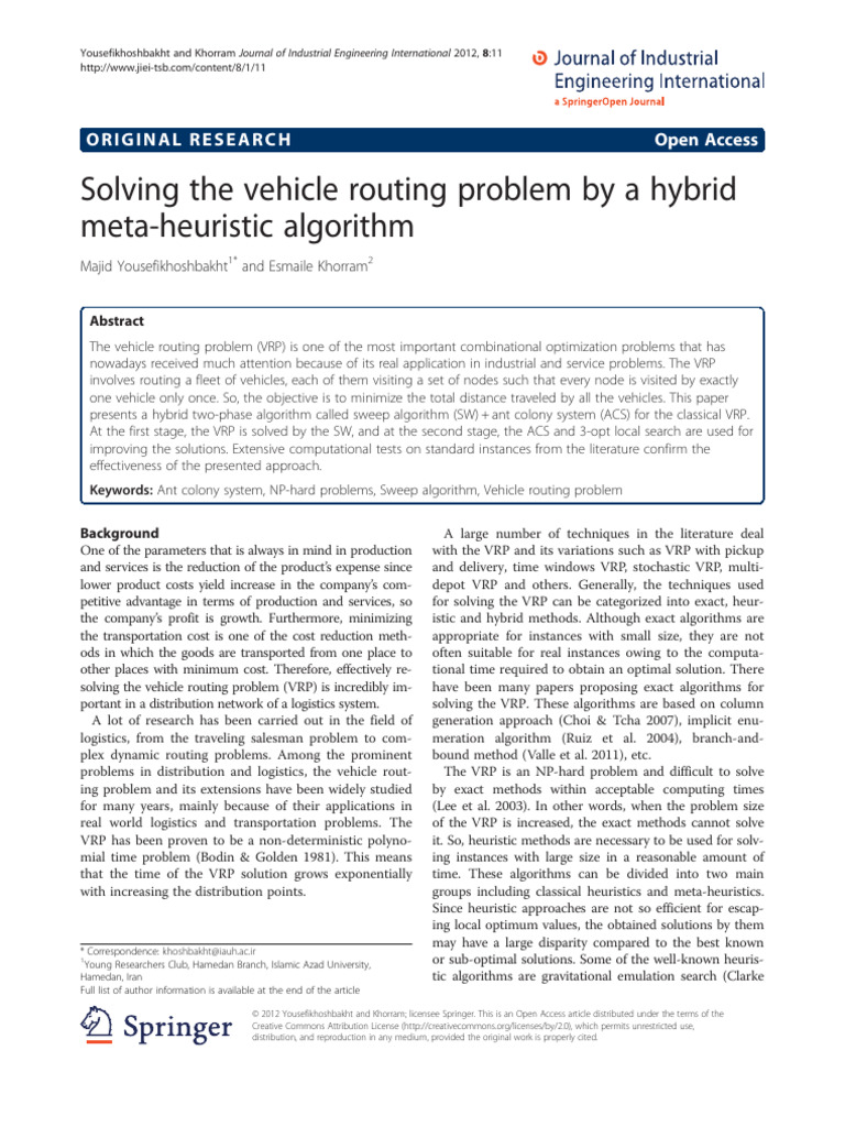 7.Solving the Vehicle Routing Problem by a Hybrid Meta-heuristic ...