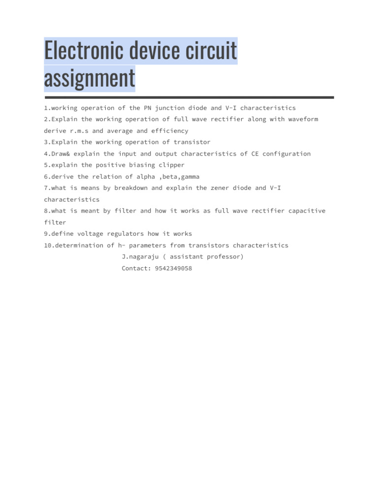 Edc Assignment (2) | PDF