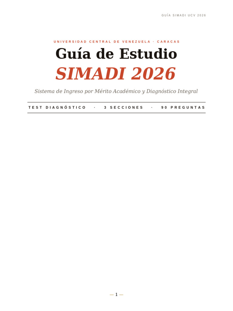 Simadi Ucv 2026 | PDF | Ecología | Biología