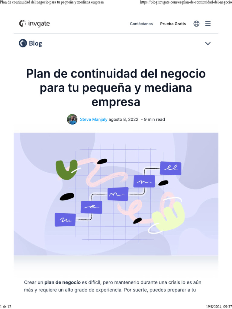 Plan de Continuidad Del Negocio para Pyme | PDF | Pequeñas y medianas ...