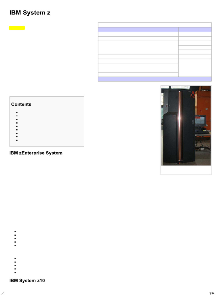 IBM System Z | PDF | Mainframe Computer | Office Equipment