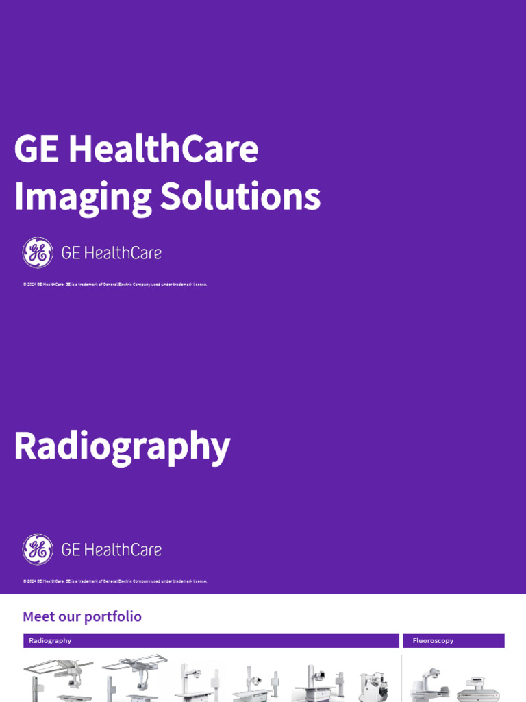 GE HealthCare Imaging Portfolio | PDF | Ct Scan | Positron Emission ...
