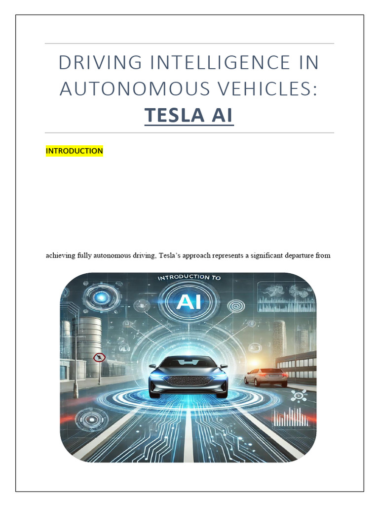 Driving Intelligence in Autonomous Vehicles New | PDF | Reliability ...