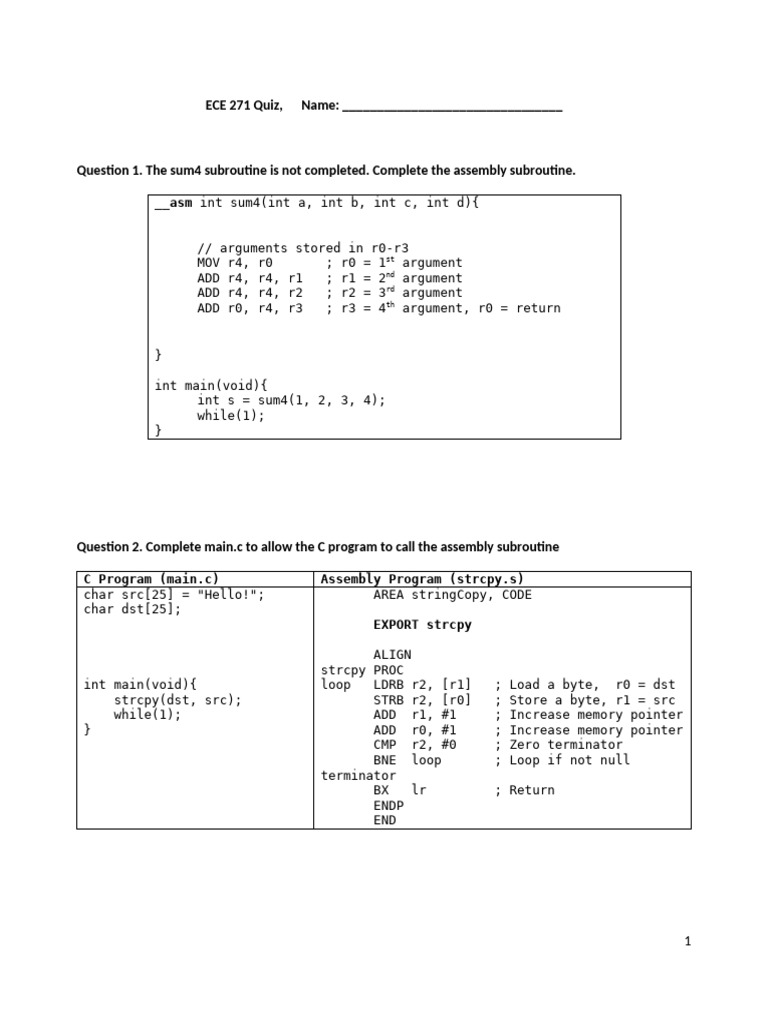 Chapter 10 Mixing C and Assembly IMPORT EXPORT | PDF | Pointer ...
