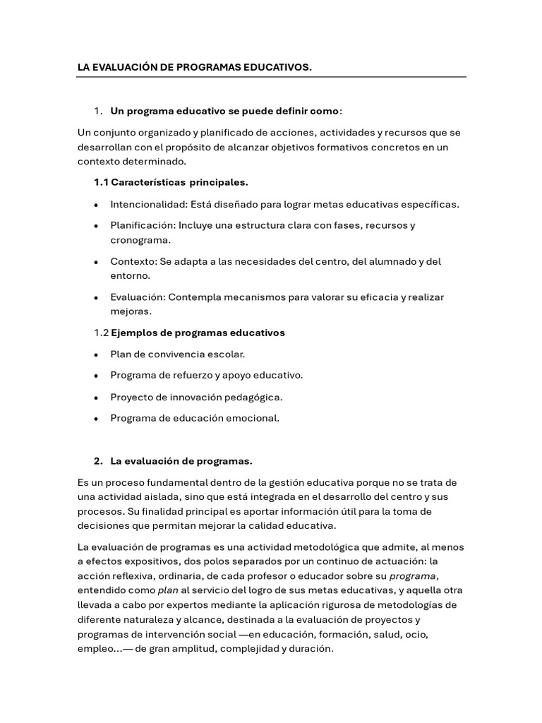 Modelos Evaluación de Programas | PDF | Evaluación | Datos