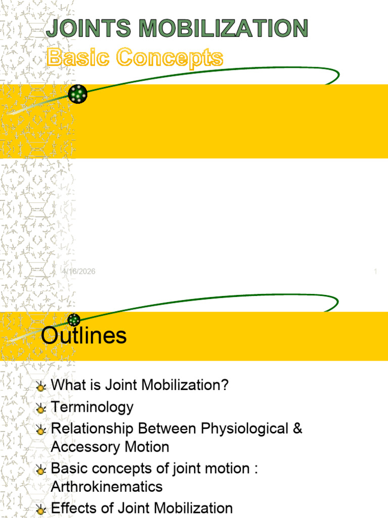 5 JOINTS MOBILIZATION 1 | PDF | Anatomical Terms Of Motion | Knee