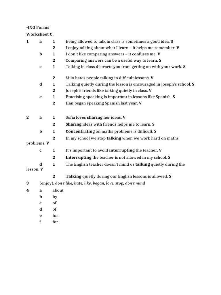 Ekaterina ENG Grade 8 X1 ING Forms Worksheet | PDF