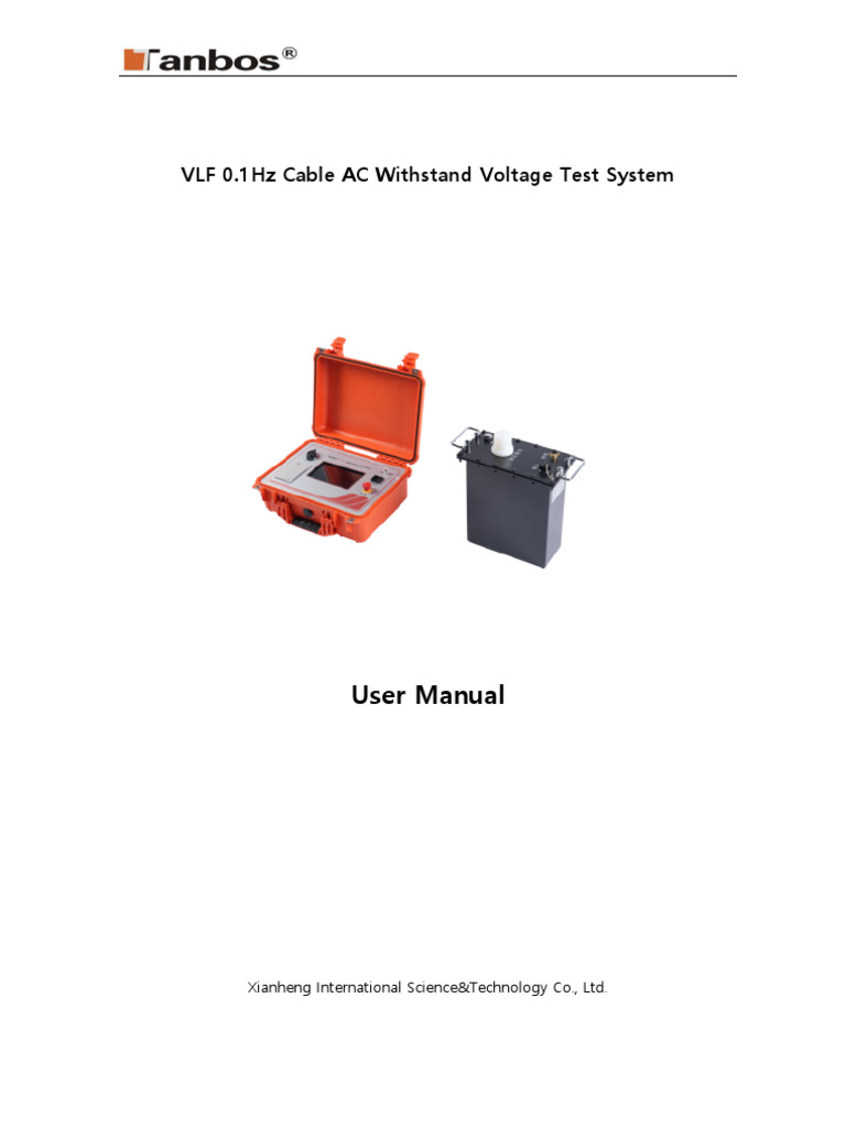 User Manual-VLF-90-Alex Fu Xianheng (1) | PDF | Insulator (Electricity ...
