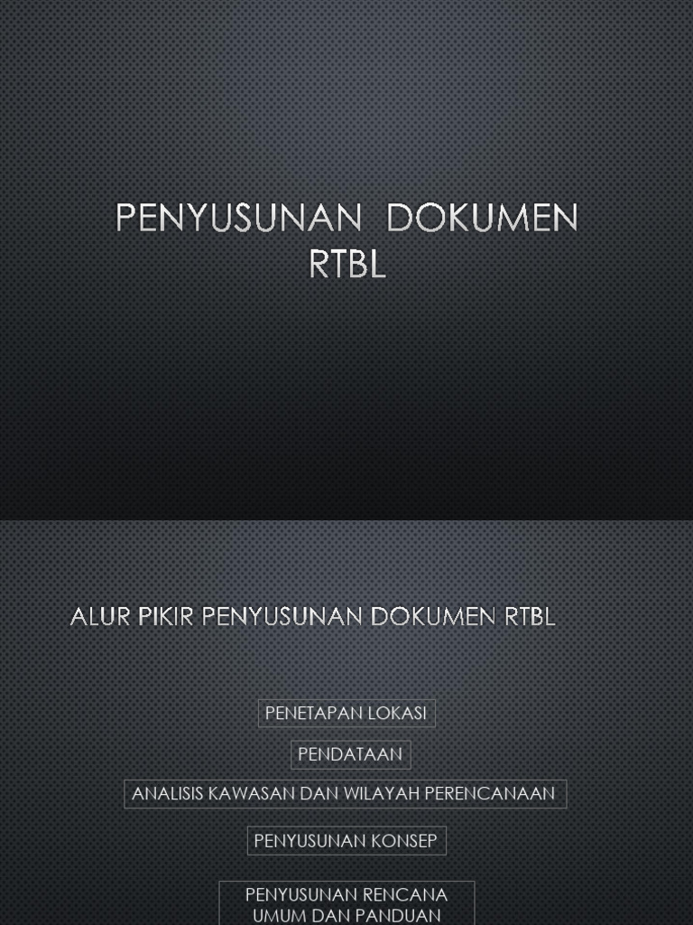 m5 Penyusunan Dokumen RTBL | PDF