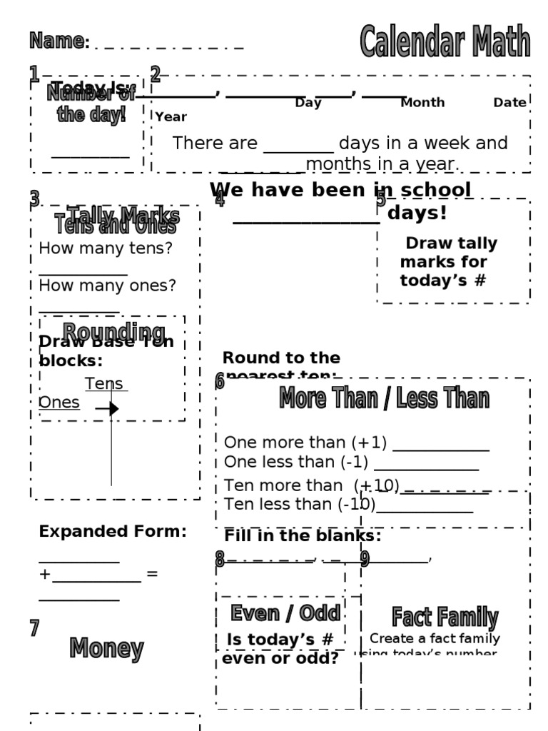 Calendar Math | PDF