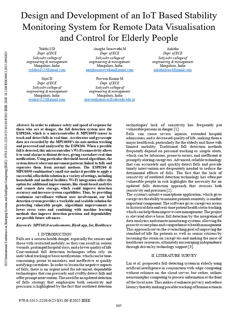 Design and Development of an IoT Based Stability Monitoring System for ...