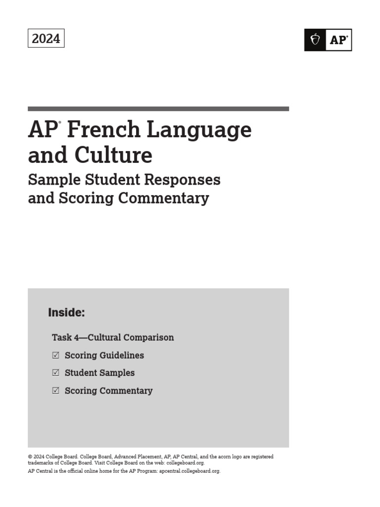 Ap24 Apc French Language Task 4 | PDF