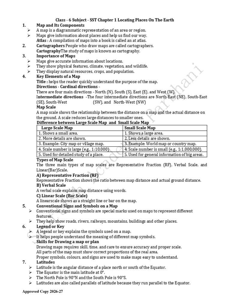 Class 6 Subject - SST Notes Chap - 1_1783263800334487553.SD_PDF | PDF ...
