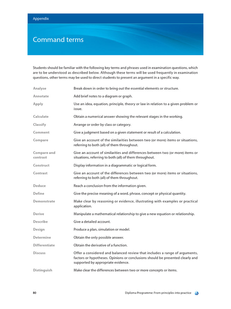 Command+Terms | PDF | Argument | Reason
